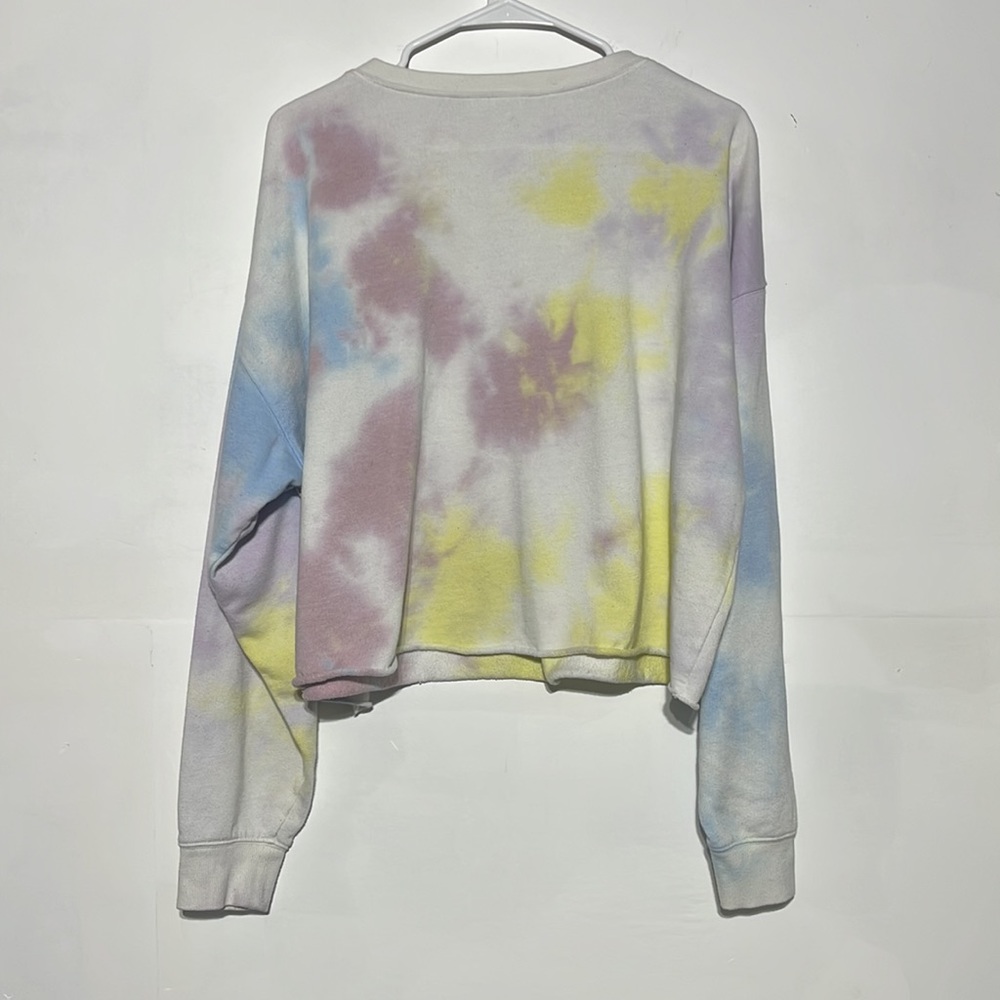 Colsie Tye-Dye Long Sleeve Raw Hem Sweatshirt Size XL - Picture 8 of 8